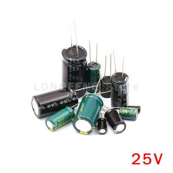 10DB 25V2200uF 2200uF 25V Plug-in Alumínium Elektrolit Kondenzátor