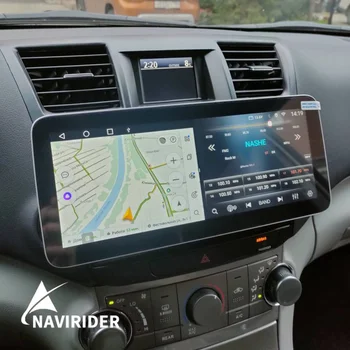 12.3 hüvelykes 1920*720 Képernyőn Android 12 Autó Sztereó Rádió Toyota Highlander 2007 - 2013 Multimédia Video Player GPS Navigáció