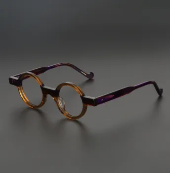 2023 Új divat szemüveg egyszerű keret férfiak Tervező-acetát optikai szemüveg Rövidlátás olvasó nők kerek személyre szabott szemüveg