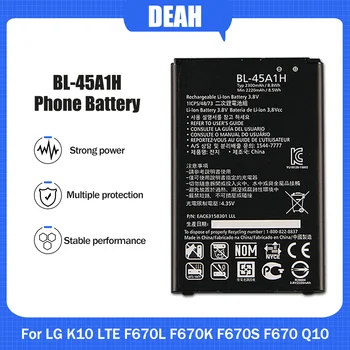 3.8 V 2300mAh BL-45A1H BL 45A1H Telefon Újratölthető Akkumulátor LG K10 LTE F670L F670K F670S F670 K420N BL45A1H Lítium Batteria