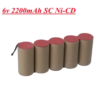 6v 2200mah SC Ni-CD akkumulátor 1.2 v*5 sub C NiCd akkumulátorok a Lap Elektromos Fúró Csavarhúzó