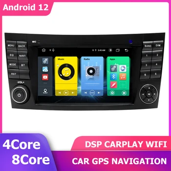 Android 12 Autó GPS Játékos A Mercedes W211 W219 E/CLS-Osztály Auto Rádió Sztereó Multimédiás, Navigációs Fejegység 2 Din CARPLAY