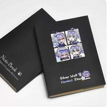 Anime Honkai: Star Vasúti Ezüst Farkas Naplója Iskola Notebook Papír Menetrend Menetrend Tervező Vázlatfüzet Ajándék Gyerekeknek Notebook 1795