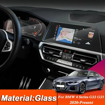 Autó Stílus Műszerfal Kijelző Film GPS Navigációs Képernyő Védő Üveg Film a BMW 4-es Sorozat G22 G23 2020-Jelenlegi Autó Matrica