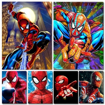 Disney Spider-Man Gyémánt Festmény Új Hős Rajzfilm Bosszúálló 1000 Darab Puzzle Gyermekek Brainstorming Fesztivál Ajándék