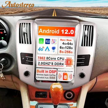 Tesla Képernyőn Android 12 256 Autó Multimédia Lejátszó GPS Navigációs A Lexus RX RX300 RX330 RX350 RX400 Fejegység Rádió Auto Hifi