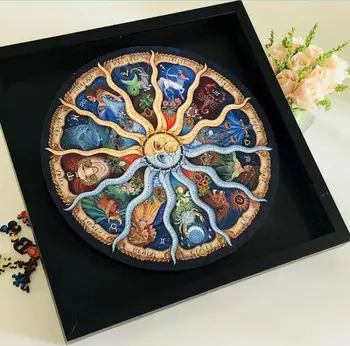 Totemek Puzzle 500 Darab Zodiákus Horoszkóp Puzzle Játékok Gyűjteménye Diy Csillagkép Kirakós Papír Rejtvények, Otthon Dekoráció Játék