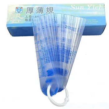 0.05-1,5 mm Vastagságú Műanyag Dugót Feeler Nyomtávú Gap-Filler Mérési Eszköz, PVC lap