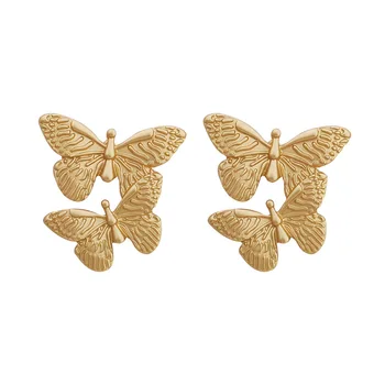 10 pár / sok nagykereskedelmi divat ékszerek fém pillangó fülbevaló női