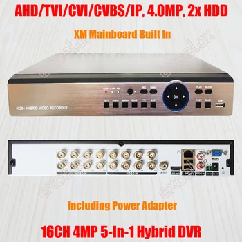 16CH 5 1 IP-AHD TVI CVI CVBS Analóg Kamera Hibrid DVR 4MP 3MP 1080P 2MP AHB7016T-GS-V3 XM Testület HVR ONVIF Mobiltelefon 2xHDD