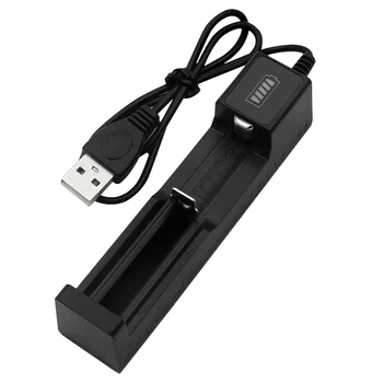 18650 USB Akkumulátor Töltő Univerzális 1 Slot Okos, Gyors Töltés: Újratölthető Lítium Akkumulátor Töltő 14500 16340 26650 18500