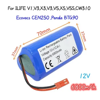 2023High sűrűség 6800mAh12V Li-Ion Batterij az ILIFE V1 V3 X3 V3 V5 X5 V5S CW310 Ecovacs CEN250 Panda BTG902.