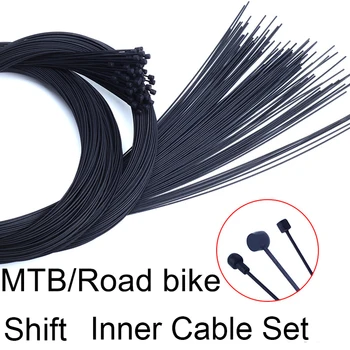 2db Rozsdamentes Shift Kábel Készlet MTB kerékpár Országúti Kerékpár Váltás Kábel vezetőszál Első&Hátsó Shift Belső Vezetékes Vonal Beállítása