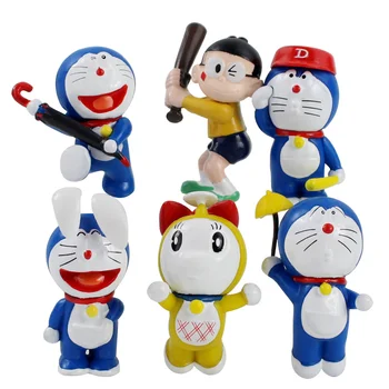 6db/sok Doraemon Ábra Játékok Doraemon Dorami Nobita Nobi a Jövőben Eszközök Anime Modell Babák Ajándék Gyerekeknek
