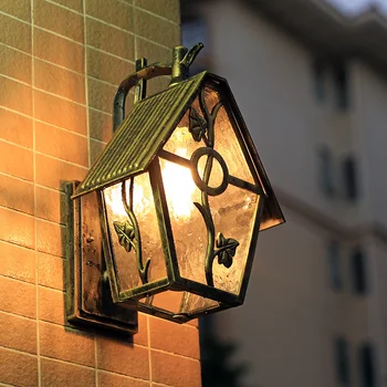 Amerikai Erkély Kültéri Led Fal Fények Villa Kert Vízálló Fali Lámpák Retro Folyosón A Fény Dekoratív Kerti Lámpa