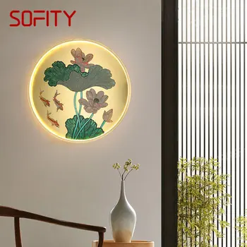 ANITA Réz falikép Lámpa LED 3 Színben Modern Arany Luxus Kreatív Lotus Dekoráció Gyertyatartó Fény Haza Nappali, Hálószoba