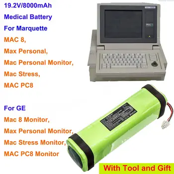 CS 8000mAh Orvosi Akkumulátor Marquette/GE Mac 8 Monitor,Max Személyes Monitor,Mac Stressz Monitor,MAC PC8 Monitor