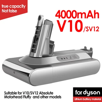 Dyson V7 V8-as Porszívó Akkumulátor SV10 5000mAh 21.6 V Teljes/Puha/Állat Tisztító Akkumulátor 4.0 mAh Csere Li-Ion Akkumulátor