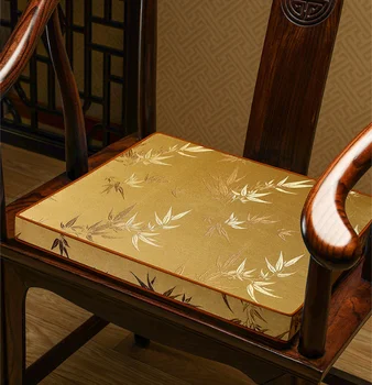 Egyéni Jacquard Bambusz Kínai Selyem-Brokát Vastag Párnákon a Fotel, Kanapé, Étkező Szék, Párna Zip csúszásmentes Ül Szőnyeg