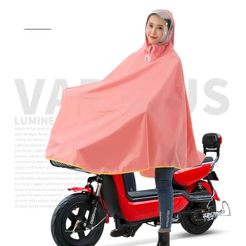 Elektromos kerékpár poncsó egyetlen személy divat megvastagodott felnőtt zivatar bizonyíték, lovaglás utazási szabadtéri esőkabát eső cape esővédő