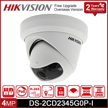 Eredeti Hikvision DS-2CD2345G0P-én 4MP Dome IP Kamera, Digitális Szuper nagylátószögű Torony Hálózati Kamera POE IR 10m éjjellátó