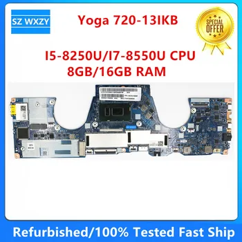Felújított A Lenovo Yoga 720-13IKB Laptop Alaplap 5B20Q10894 5B20Q10896 DIZY6 LA-E551P I5-8250U I7-8550U CPU 8GB 16GB RAM