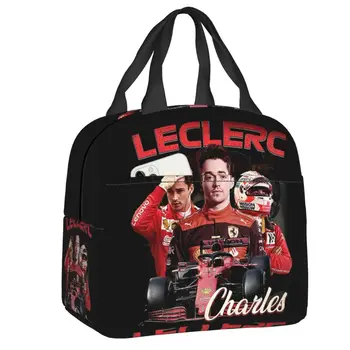 Formula One Leclerc Charles Ebédet a Nők Hűvösebb Termikus Élelmiszer Szigetelt Ebéd Bag Gyerekek iskolás Gyerekek Piknik Táska Táskák