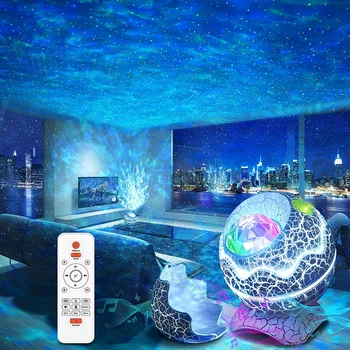 Galaxy projektor hálószoba, távirányító, fehér zaj Bluetooth hangszóró, 14 színű LED-es éjszakai fény
