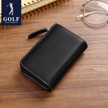 Golf multi-card harmonika kártya táska férfi bőr nagy kapacitású kártya táska női hitelkártya ujja high-end zseb