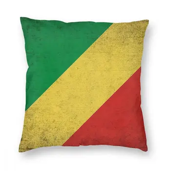 Kongó Zászló Párnát Fedezze Dekoratív Párna Kongói Vicces Párna, Takaró