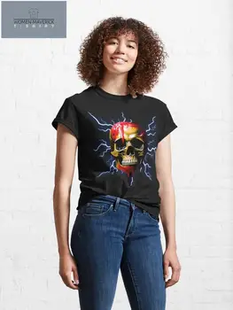koponya lighting2023 új divat nyomtatott póló márka grafikus póló streetwear ruhák nőknek