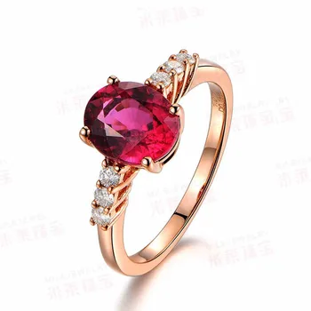 Luxus Temperamentum Galamb Vér Vörös Turmalin Zafír Színű Drágakő Nyitott Gyűrű Női Élő Gyűrű Ékszer