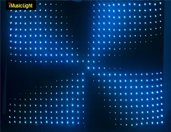 P9 3x6m Színpadon RGB Függöny LED Videó Ruhával DMX Vezérlés SD kártya