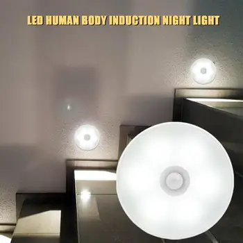 PIR Mozgásérzékelő LED-es Éjszakai Fény, Falra Szerelhető Gyöngy Szekrény Szekrény Fali Lámpa Hálószoba Lámpa USB Újratölthető Indukciós Lámpa