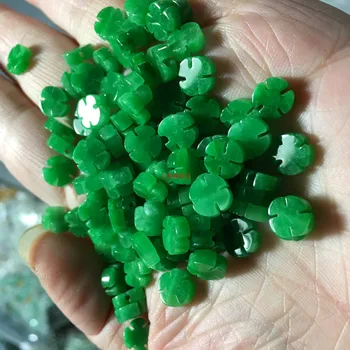 Természetes Zöld Jade Kereszt, Virág, Gyöngy Ékszerek Készítése Diy Karkötő Varázsa Nyaklánc Smaragd Mianmar Jadeite Gyöngy Tartozékok