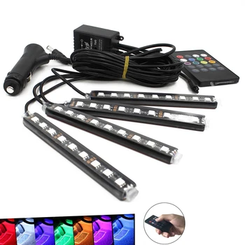 Vezeték nélküli 3in1 Távoli/Zene/Hang Kontroll Autó RGB LED Neon Lámpa Lámpa Szalag, Dekorációs Világítás Szoba Haza Kütyü