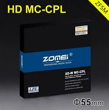 Zomei 55mm HD CPL Polarizátor Szűrő Slim Pro HD 18 Réteg MC Körkörös Polarizációs Szűrő Canon, Nikon Pentax, Sony Leica Lencse