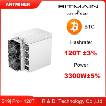 Új Bitmain Antminer S19jpro+ 120 LÁDA ±3% 3300W±5% Asic Bitcoin BTC/BCH/BSV SHA256 Bányász Előrendelés