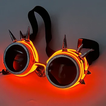 Új Király Cyberpunk Stílusú Szemüveget Izzó Party Dekor Világító LED Napszemüveg Világítás Bár Rave Zene, Tánc, Buli