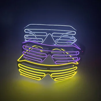 Új Érkezés Világító LED Szemüveg Király Neon Izzó Szemüveget Divat Fény Vezeték nélküli Szemüveg Bár Rave Party Jelmez